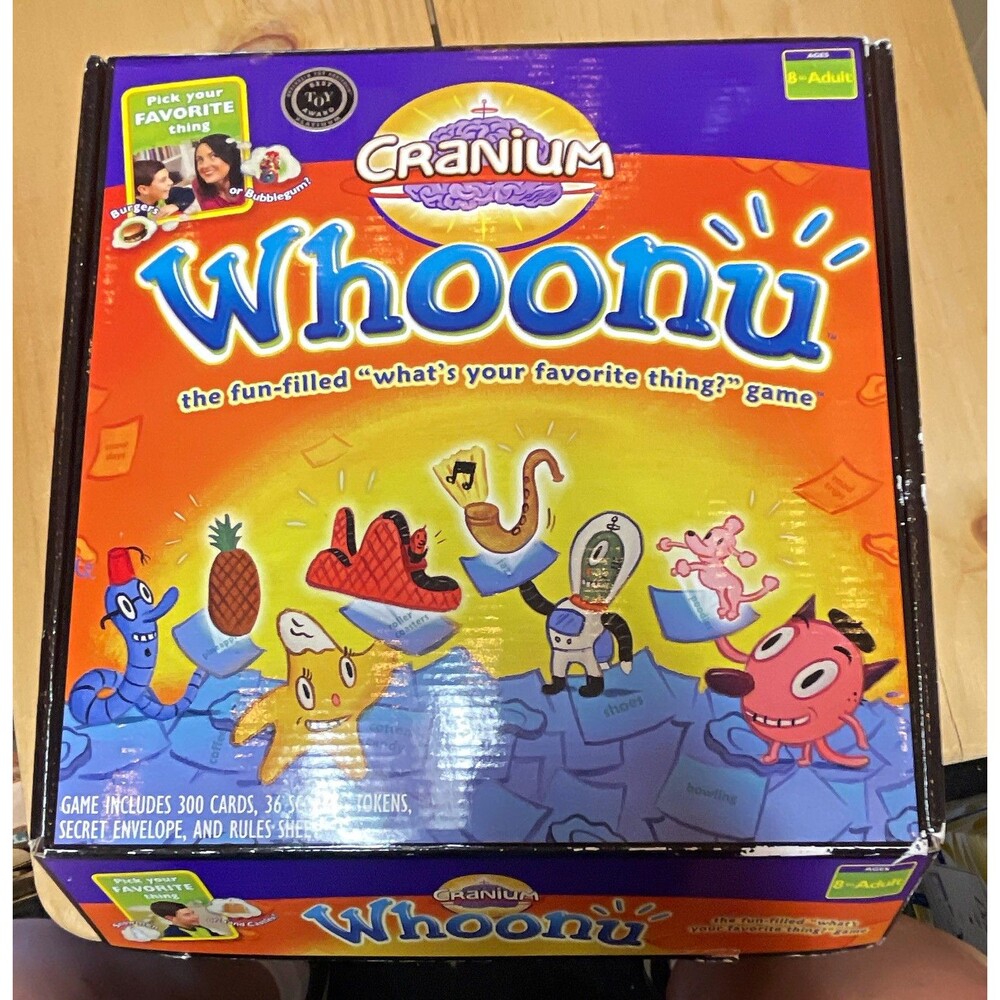 Cranium Whoonu Trivia Board Game Complete w/ Cards 3-6 Players Ages 8+ 2003